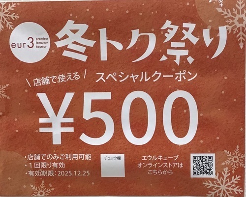 eur3(エウルキューブ)〜大きいサイズ〜【冬トク祭り】
